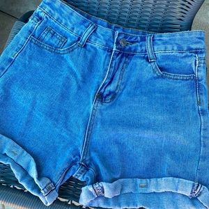 SHEIN Vintage Denim Shorts High waisted Jean Shorts Summer Bottoms